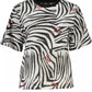 Elegant Black Cotton Tee with Exclusive Print