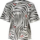 Elegant Black Cotton Tee with Exclusive Print