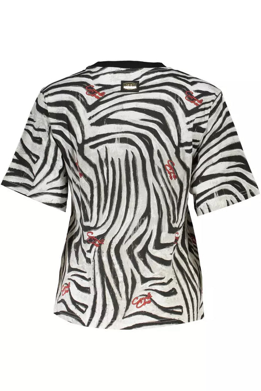 Elegant Black Cotton Tee with Exclusive Print