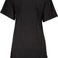 Elegant Black Printed Tee with Logo Detailing
