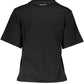Elegant Black Cotton Tee with Signature Print
