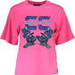 Elegant Pink Printed Tee with Chic Appeal