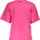 Elegant Pink Print Tee with Logo Detail