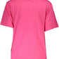 Elegant Pink Cotton Tee with Signature Print