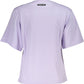 Elegant Purple Slim Fit Tee with Chic Print
