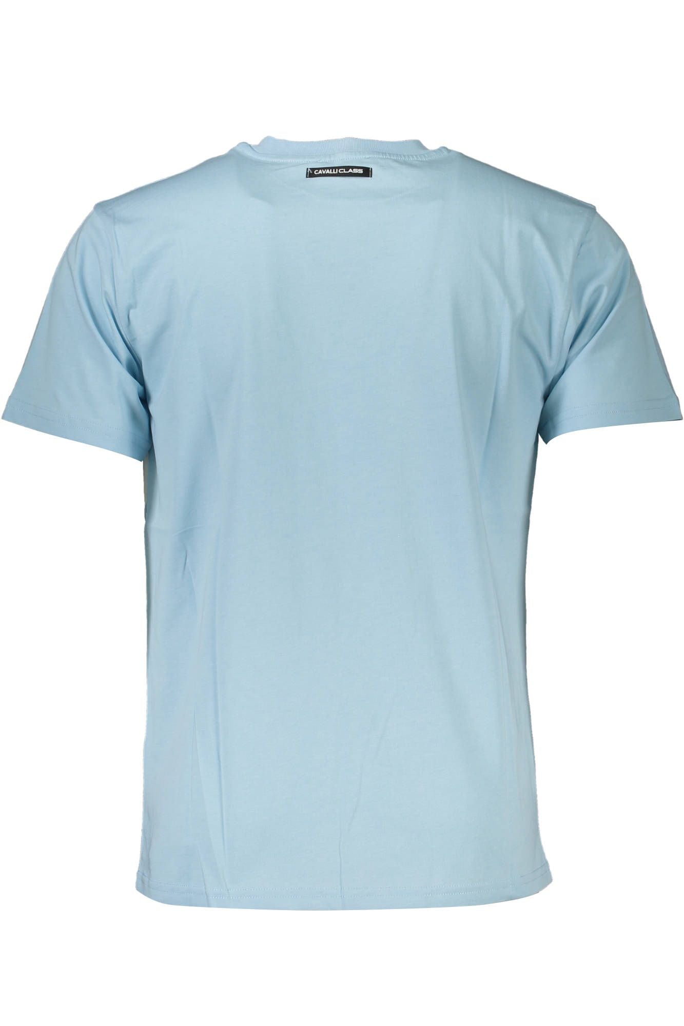 Elegant Light Blue Designer Tee with Logo Print