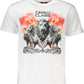 Elegant White Print Logo Tee