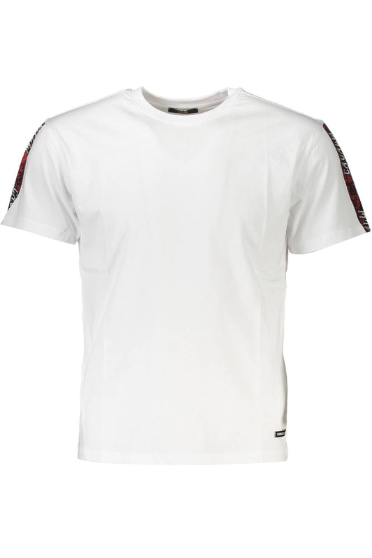 Elegant White Print Logo Tee