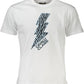 Elegant White Printed Tee with Designer Flair