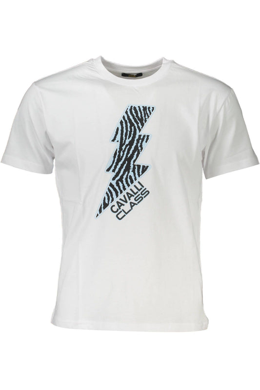 Elegant White Printed Tee with Designer Flair