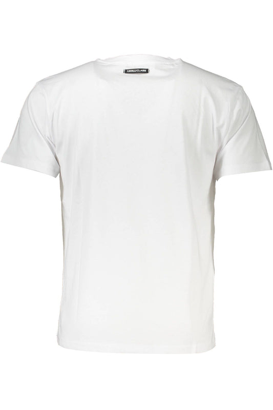 Elegant White Print Logo Tee