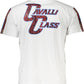 Elegant White Print Logo Tee