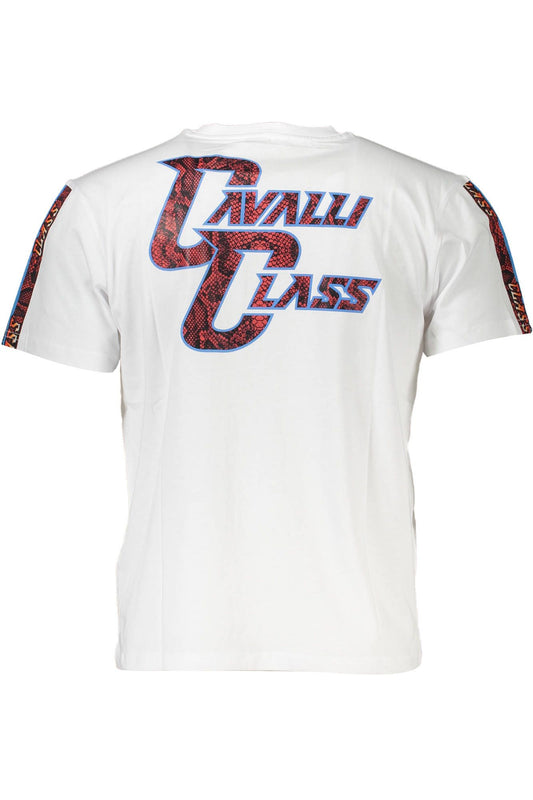 Elegant White Print Logo Tee