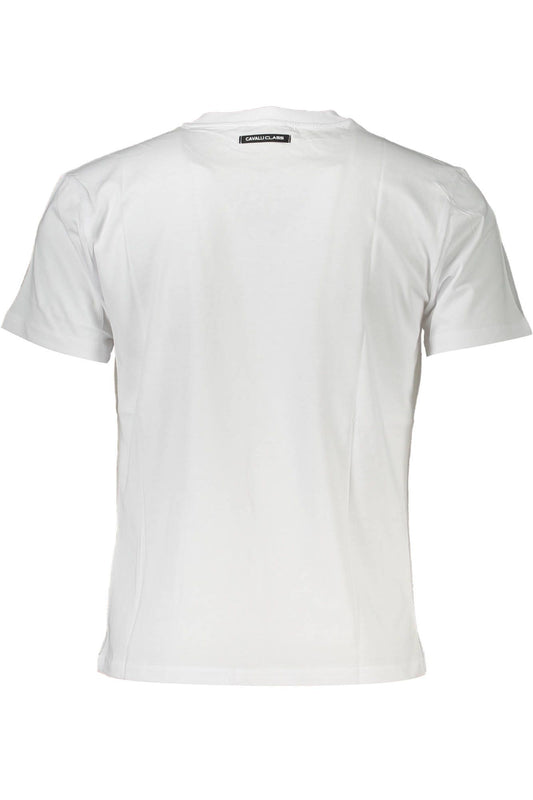 Elegant White Printed Tee with Designer Flair