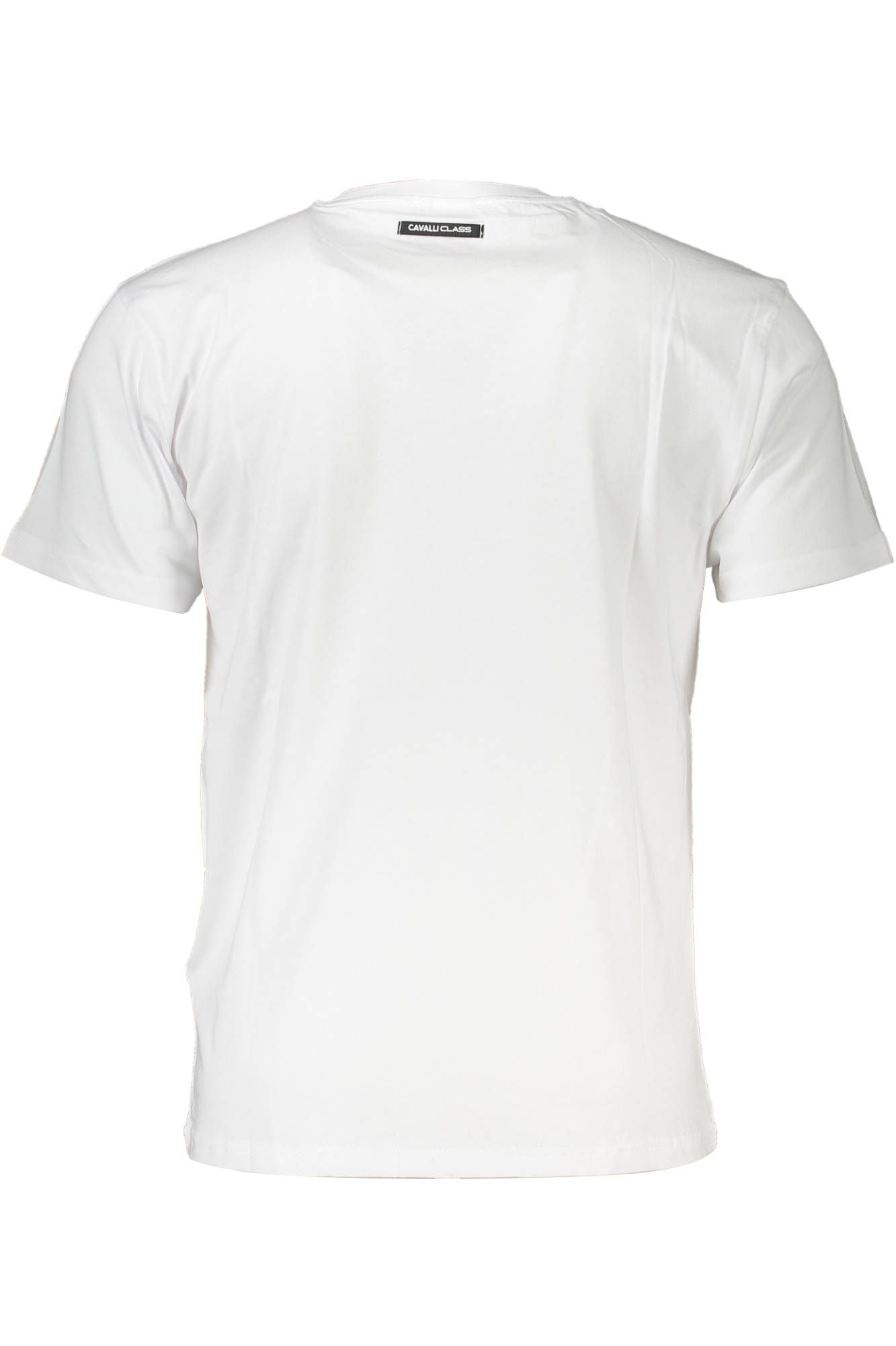 Elegant White Cotton Tee with Print Detail