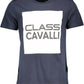 Chic Blue Printed Crew Neck Tee