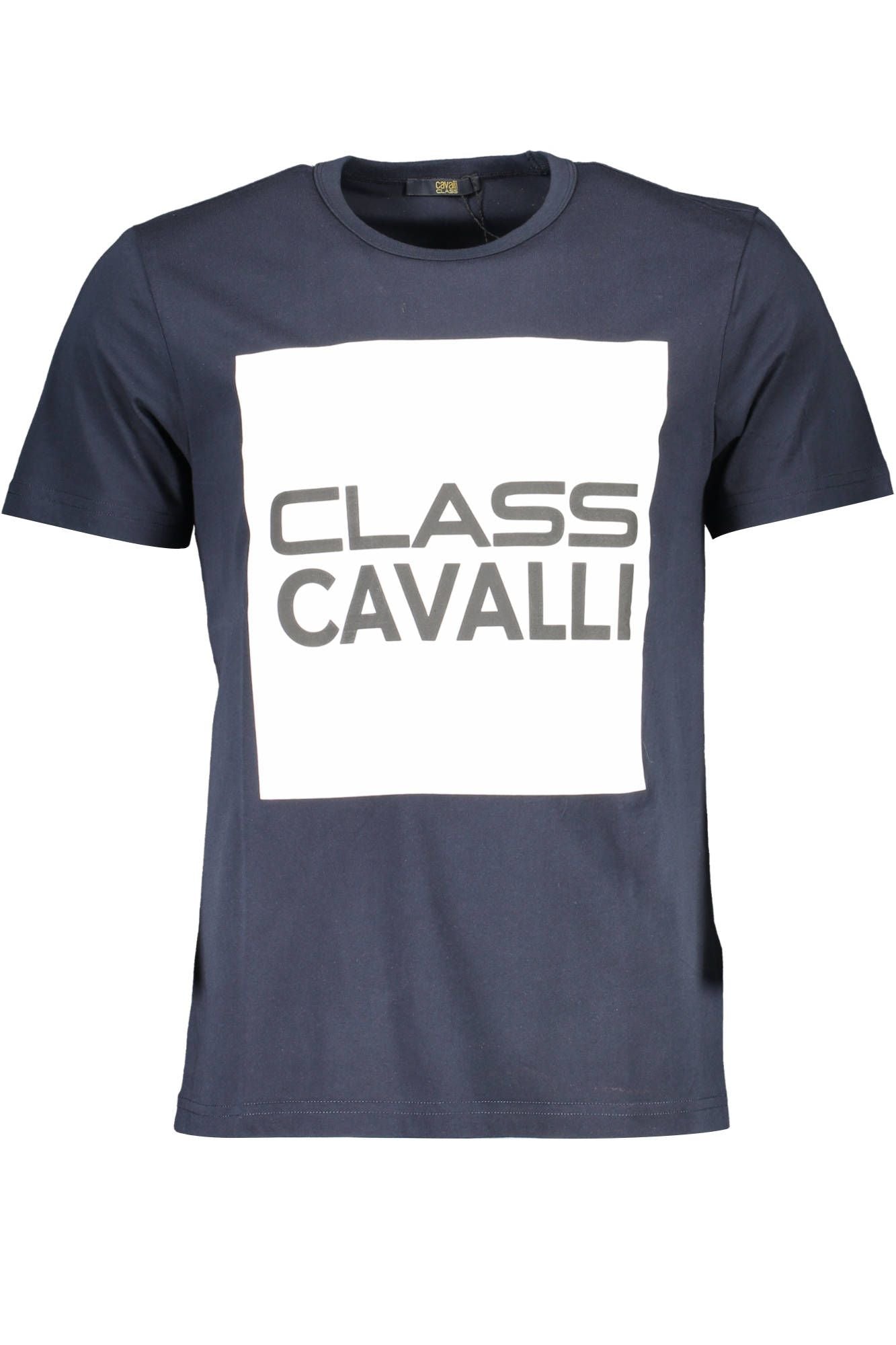 Chic Blue Printed Crew Neck Tee