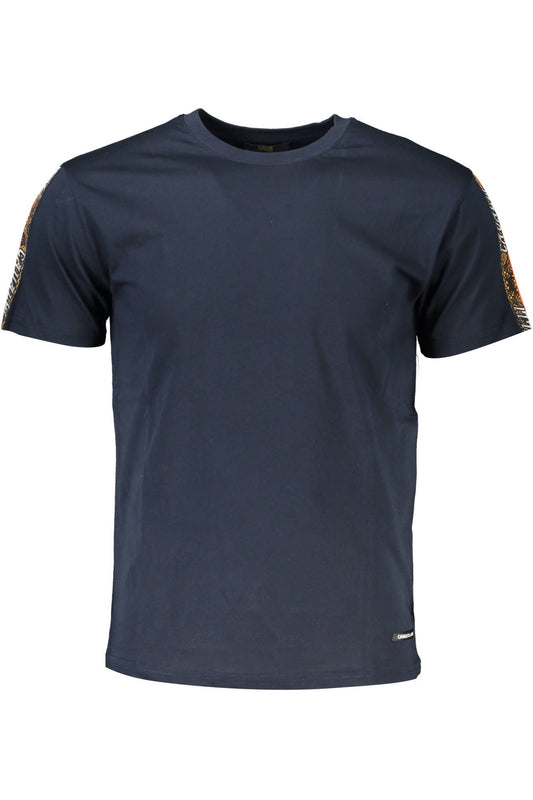 Sleek Cotton Blue T-Shirt with Unique Print