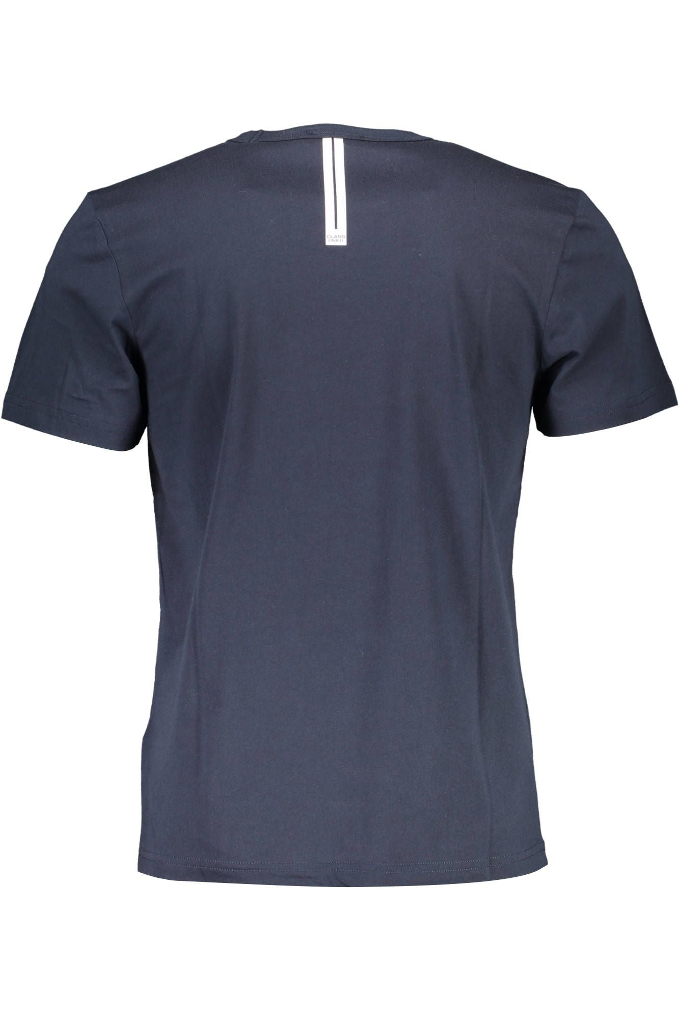 Chic Blue Printed Crew Neck Tee