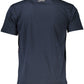 Elegant Blue Printed Round Neck Tee