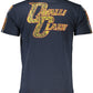 Sleek Cotton Blue T-Shirt with Unique Print