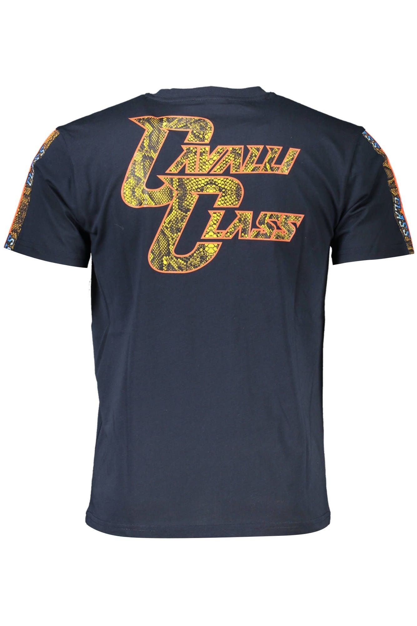 Sleek Cotton Blue T-Shirt with Unique Print