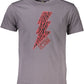 Elevated Casual Gray Printed Tee