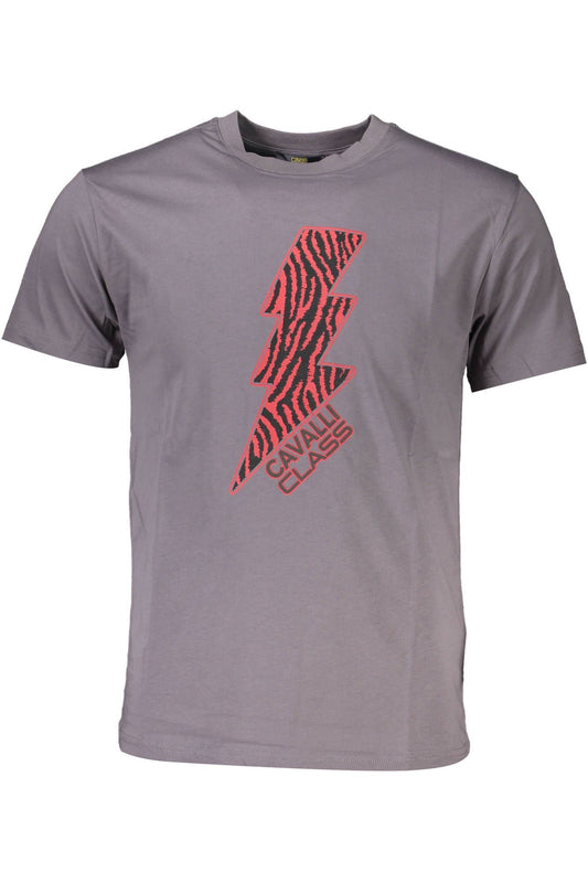 Elevated Casual Gray Printed Tee