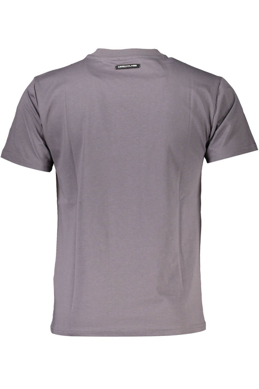 Elevated Casual Gray Printed Tee