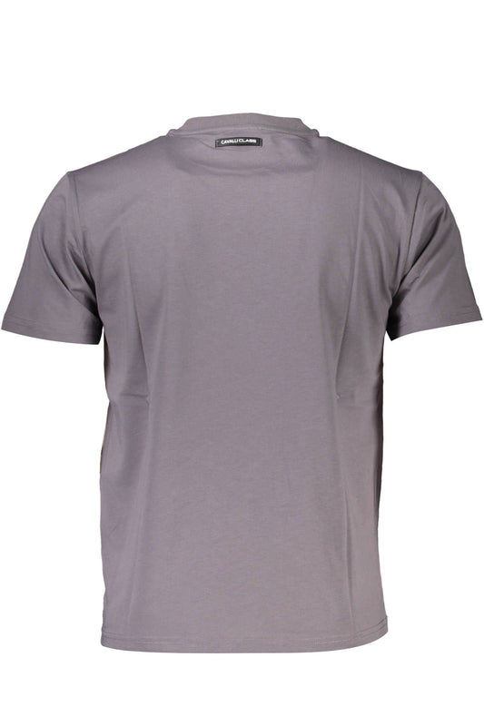 Elegant Gray Printed Cotton Tee