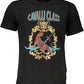Elegant Black Cotton Tee with Exclusive Print