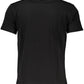 Elegant Black Cotton Tee with Iconic Print