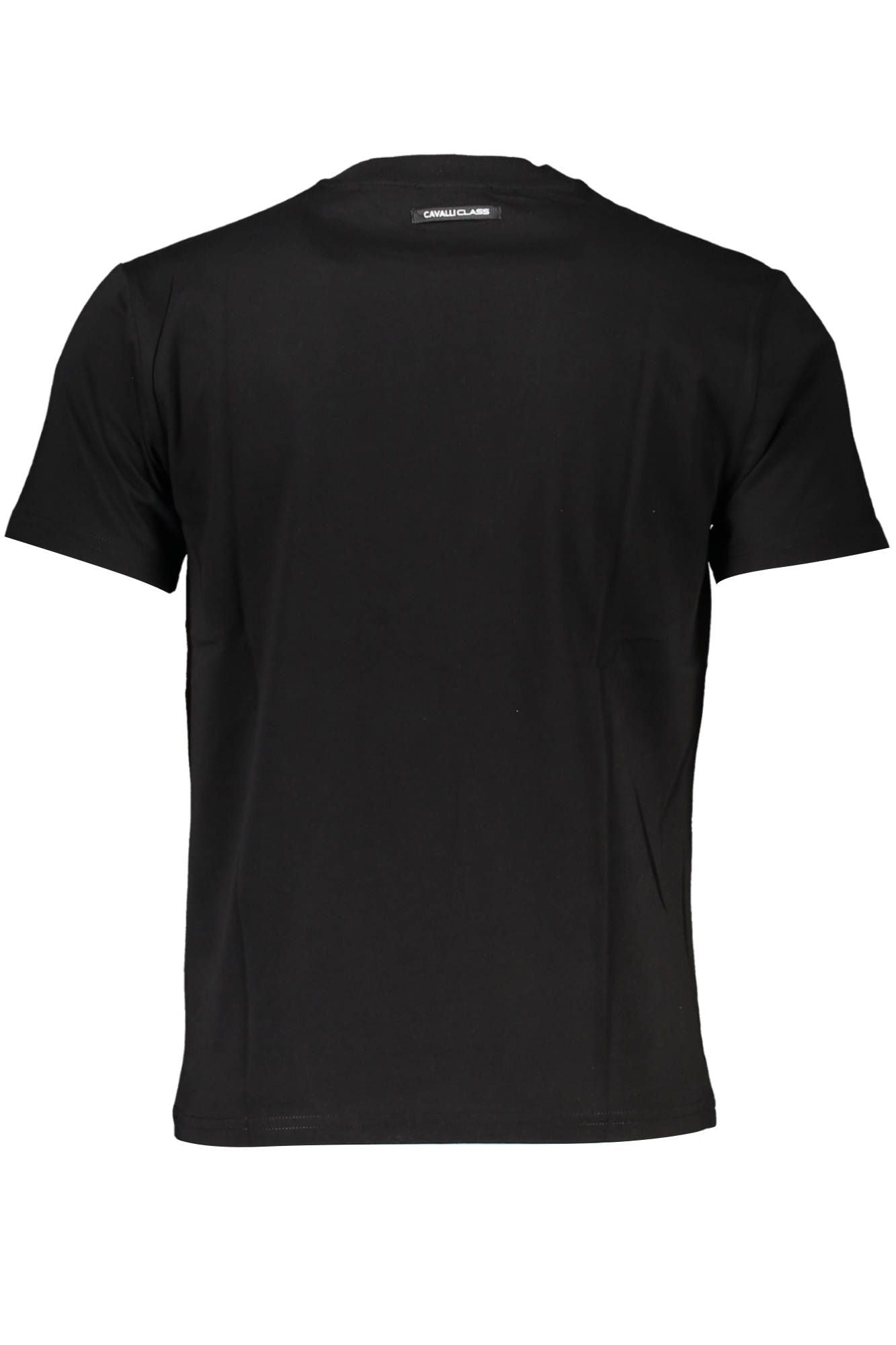Elegant Black Cotton Tee with Iconic Print