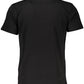 Elegant Black Cotton Tee with Exclusive Print