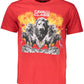 Elegant Red Printed Tee with Classic Appeal