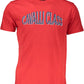 Elegant Red Printed Logo Tee