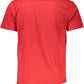 Elegant Red Printed Tee with Classic Appeal