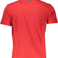 Elegant Red Printed Logo Tee