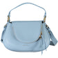 Chic Light Blue Leather Handbag