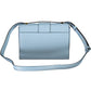 Elegant Light Blue Leather Shoulder Bag