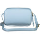 Elegant Light Blue Leather Shoulder Bag