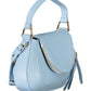 Chic Light Blue Leather Handbag