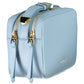 Elegant Light Blue Leather Shoulder Bag