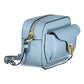 Chic Light Blue Leather Shoulder Bag