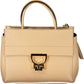 Beige Leather Elegance Handbag with Charm