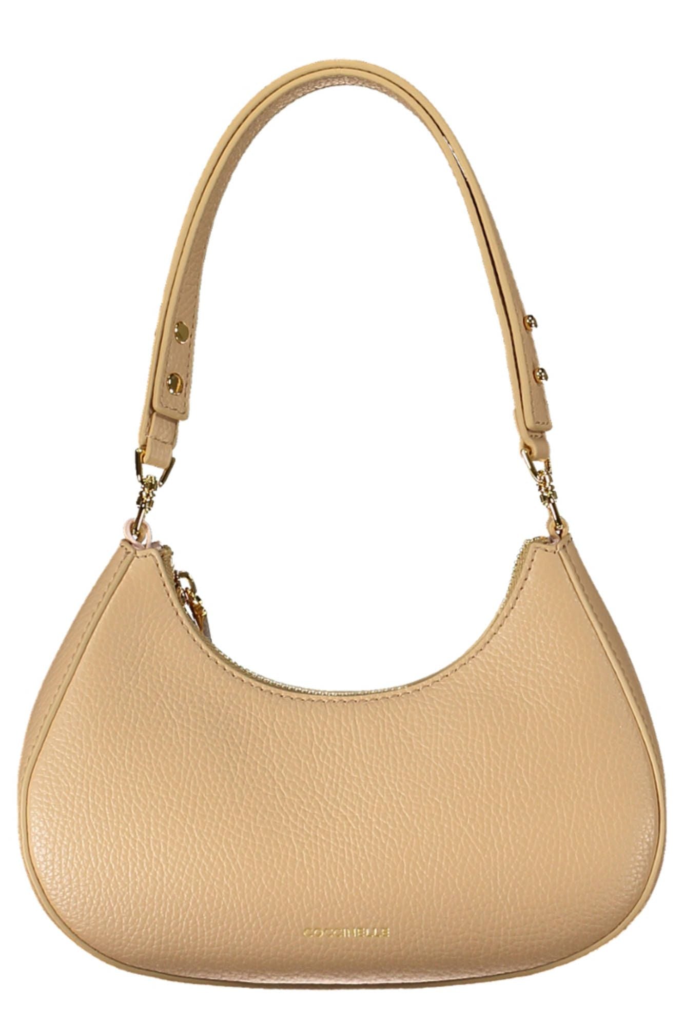 Beige Leather Chic Shoulder Bag