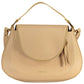 Beige Leather Elegance Shoulder Bag