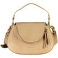 Beige Leather Elegance Shoulder Bag
