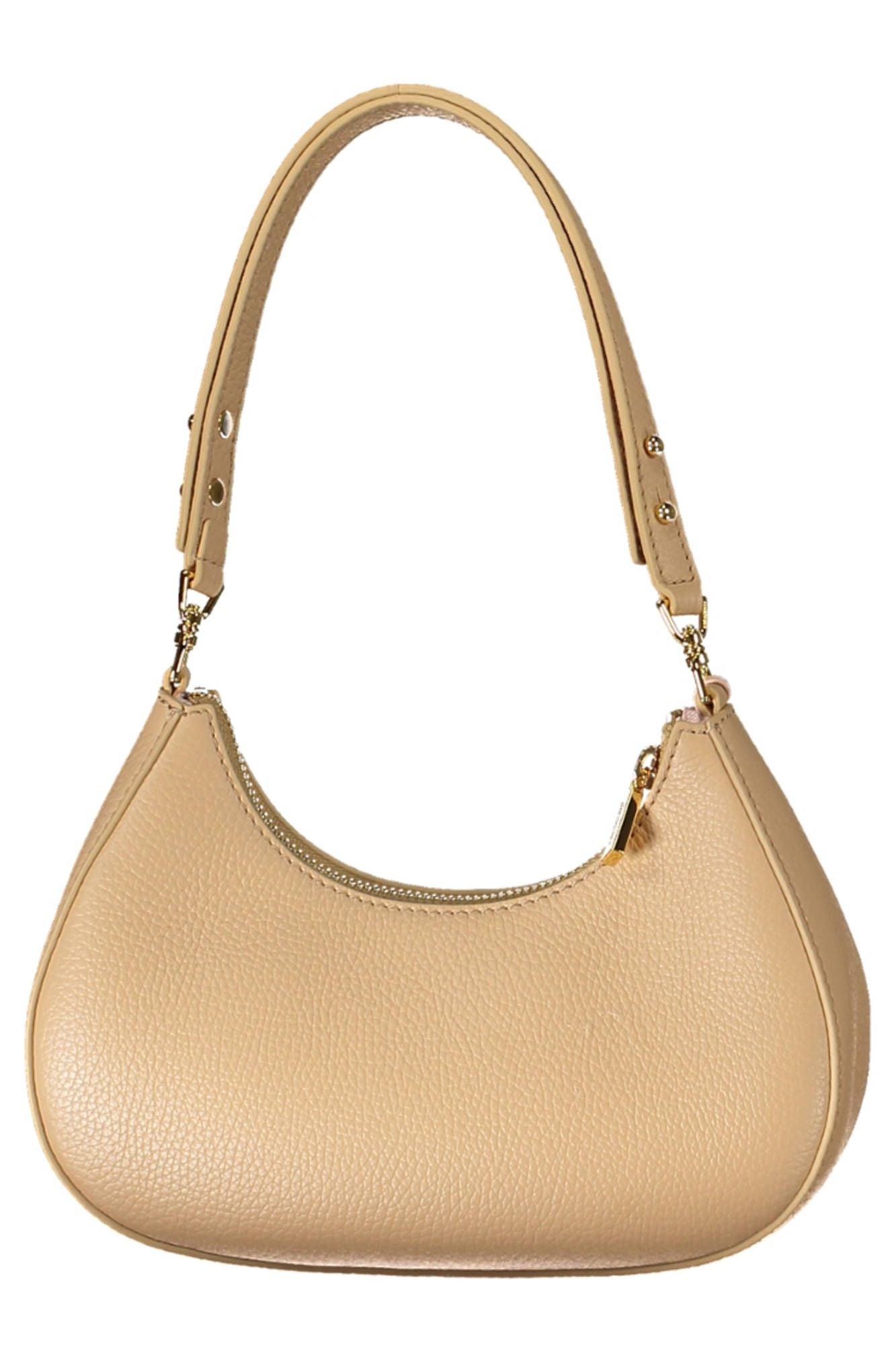 Beige Leather Chic Shoulder Bag