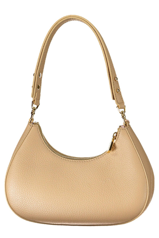 Beige Leather Chic Shoulder Bag